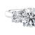 1 carat lab created 3 stone diamond engagement ring white gold.