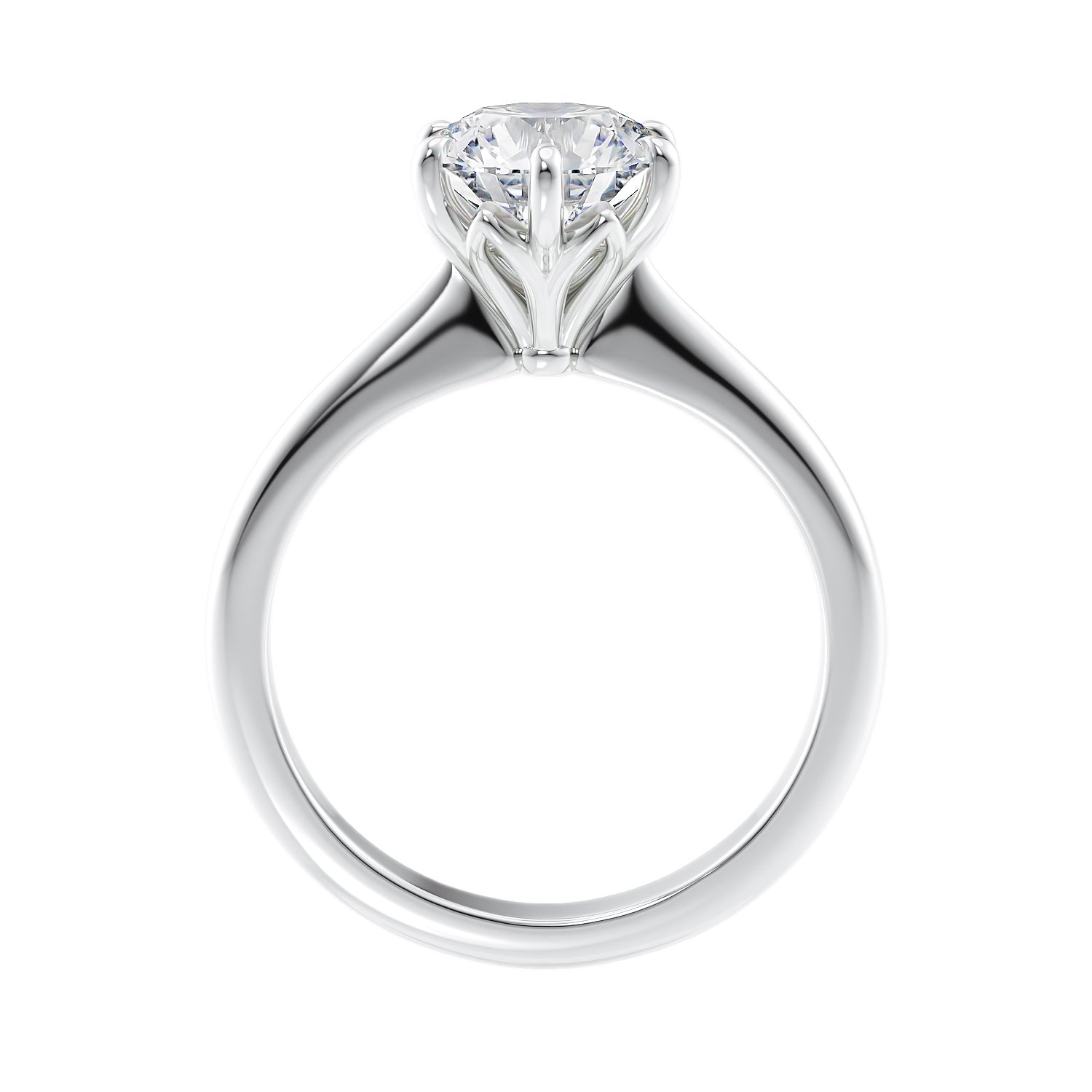 2 carat lab created diamond solitaire engagement ring platinum-McGuire Diamonds