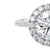 Lab grown diamond halo engagement ring. McGuire Diamonds