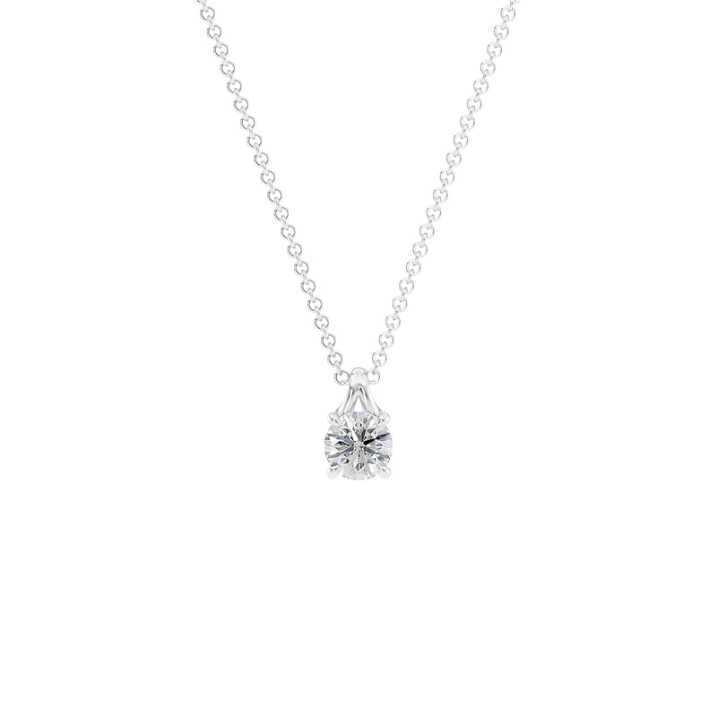 Half carat diamond pendant 18ct white gold.