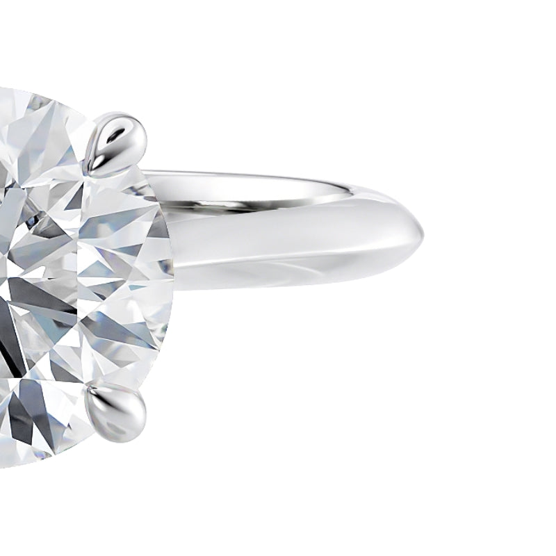 1 carat lab grown diamond solitaire engagement ring slim band