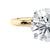 lab grown 2 carat solitaire diamond engagement ring with yellow gold band. McGuire Diamonds