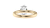 Oval Solitaire Tapered Band Diamond Engagement Ring