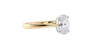 Oval Solitaire Tapered Band Diamond Engagement Ring