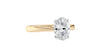 Oval Solitaire Tapered Band Diamond Engagement Ring