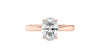 Oval Solitaire Tapered Band Diamond Engagement Ring
