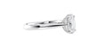 Oval Solitaire Tapered Band Diamond Engagement Ring