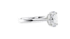 Oval Solitaire Tapered Band Diamond Engagement Ring
