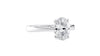 Oval Solitaire Tapered Band Diamond Engagement Ring