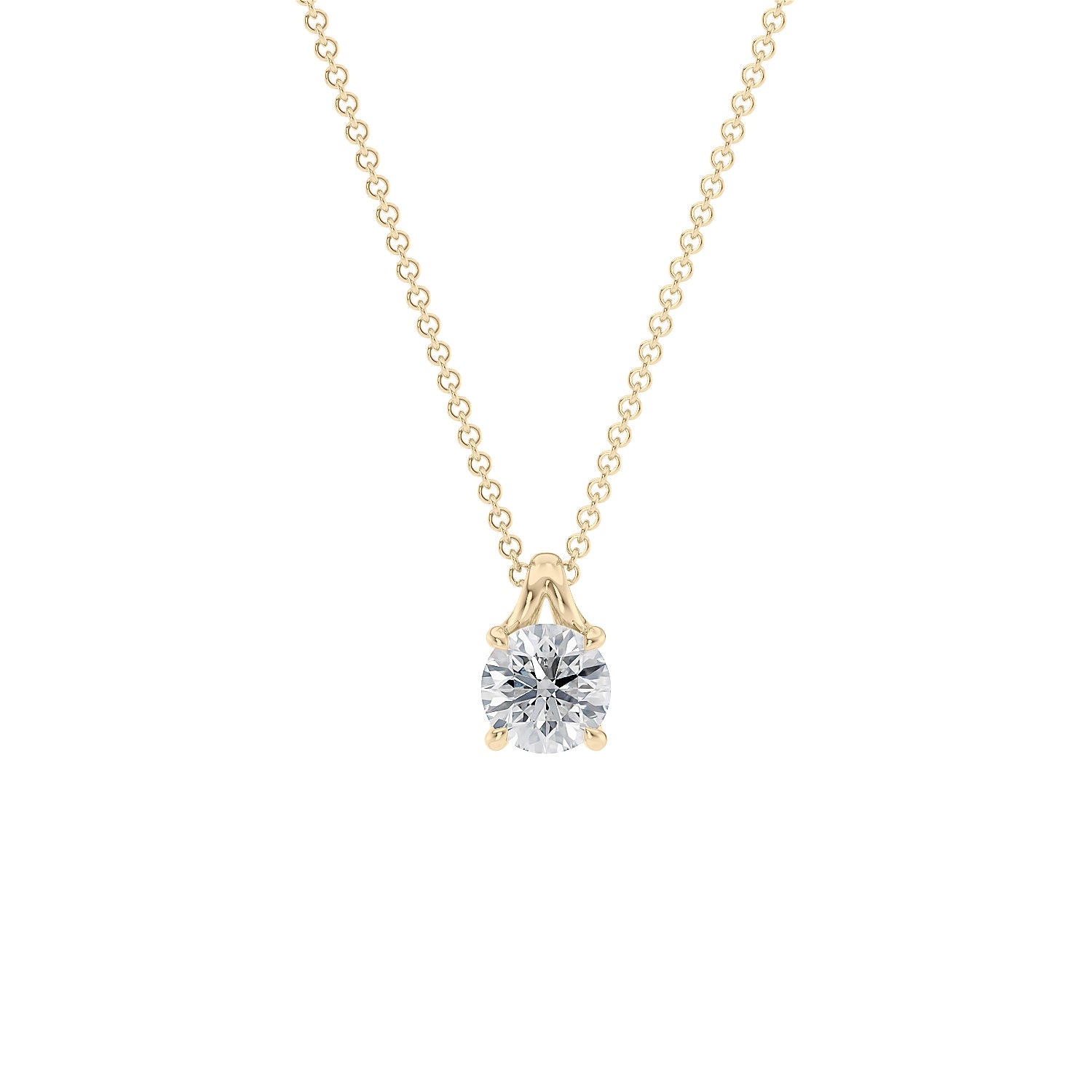 One Carat Lab-Grown Diamond Solitaire Pendant (1.00ct.) - Diamond Exchange  USA
