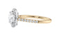 Round Halo Classic Diamond Band Engagement Ring
