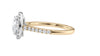 Round Halo Classic Diamond Band Engagement Ring