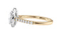 Round Halo Classic Diamond Band Engagement Ring