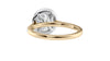 Round Halo Classic Diamond Band Engagement Ring