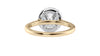 Round Halo Classic Diamond Band Engagement Ring