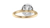 Round Halo Classic Diamond Band Engagement Ring