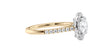 Round Halo Classic Diamond Band Engagement Ring