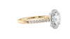 Round Halo Classic Diamond Band Engagement Ring