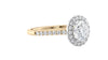 Round Halo Classic Diamond Band Engagement Ring