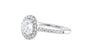 Round Halo Classic Diamond Band Engagement Ring