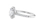 Round Halo Classic Diamond Band Engagement Ring