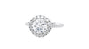 Round Halo Classic Diamond Band Engagement Ring