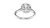 Round Halo Classic Diamond Band Engagement Ring