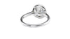 Round Halo Classic Diamond Band Engagement Ring