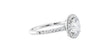 Round Halo Classic Diamond Band Engagement Ring