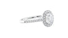 Round Halo Classic Diamond Band Engagement Ring