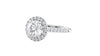 Round Halo Classic Diamond Band Engagement Ring