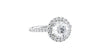 Round Halo Classic Diamond Band Engagement Ring
