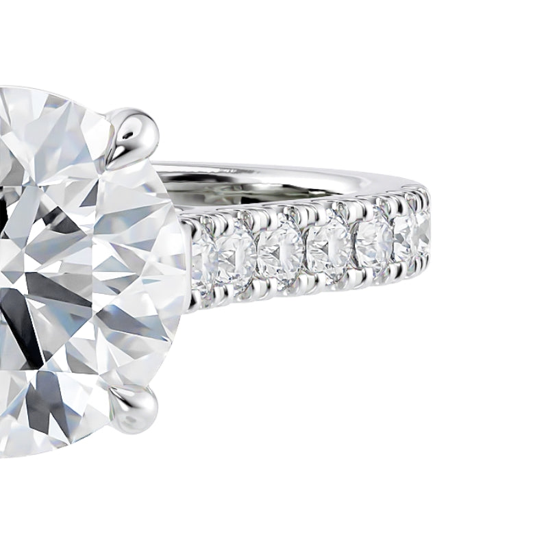 1 carat lab grown diamond solitaire engagement ring.