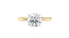 Round Solitaire Slim Band Diamond Engagement Ring