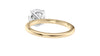 Round Solitaire Slim Band Diamond Engagement Ring