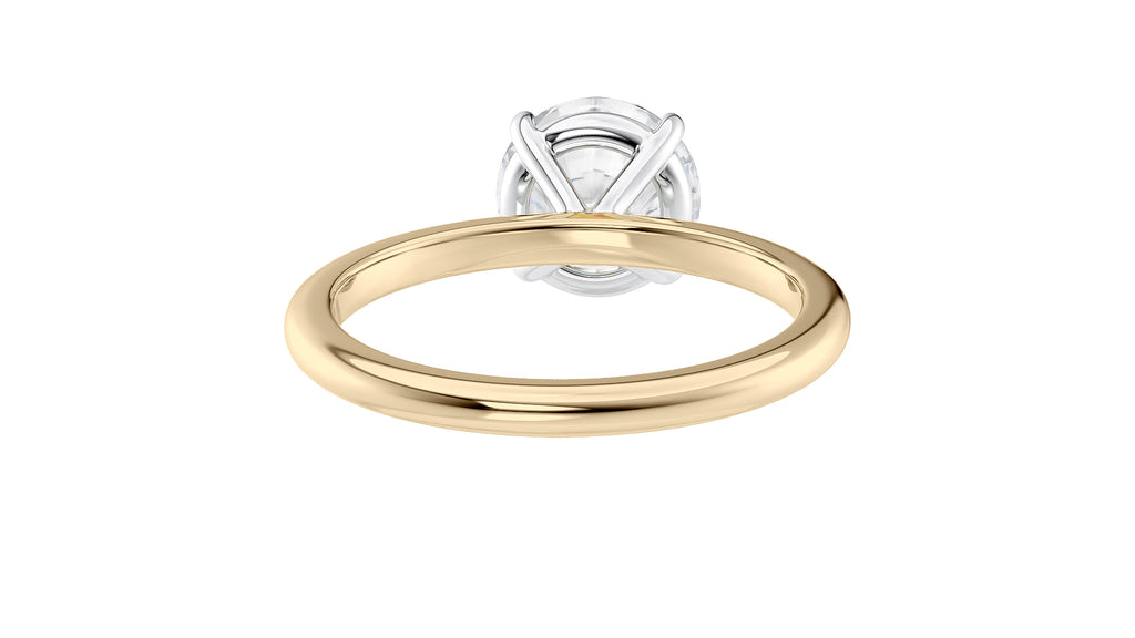 Round Solitaire Slim Band Diamond Engagement Ring