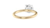 Round Solitaire Slim Band Diamond Engagement Ring