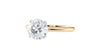 Round Solitaire Slim Band Diamond Engagement Ring
