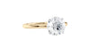 Round Solitaire Slim Band Diamond Engagement Ring