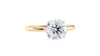 Round Solitaire Slim Band Diamond Engagement Ring