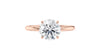 Round Solitaire Slim Band Diamond Engagement Ring