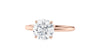 Round Solitaire Slim Band Diamond Engagement Ring