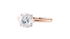 Round Solitaire Slim Band Diamond Engagement Ring