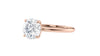 Round Solitaire Slim Band Diamond Engagement Ring