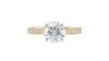 Round Solitaire Tapered Diamond Band Engagement Ring