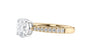 Round Solitaire Tapered Diamond Band Engagement Ring