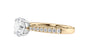 Round Solitaire Tapered Diamond Band Engagement Ring