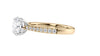 Round Solitaire Tapered Diamond Band Engagement Ring