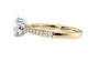 Round Solitaire Tapered Diamond Band Engagement Ring