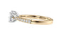 Round Solitaire Tapered Diamond Band Engagement Ring